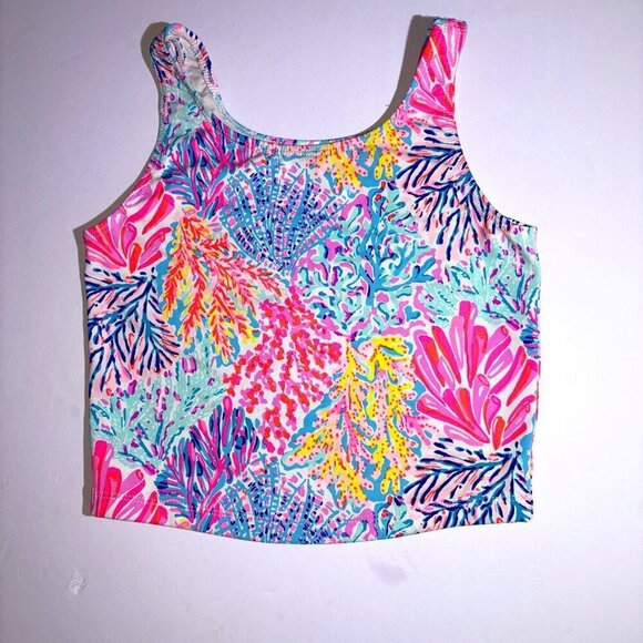 Lilly Pulitzer Other - Lilly Pulitzer Girl's Haley Tankini Top UPF 50+ - Size 9 - Colorful, Coral